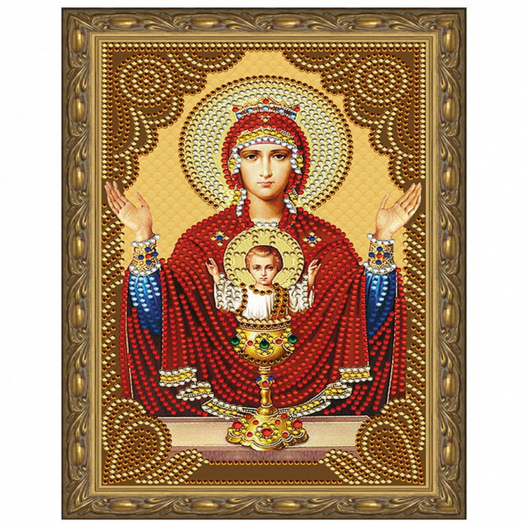 Картина 5D мозаика с нанесенной рамкой Molly арт.KM0809 Неупиваемая Чаша (12 цветов) 20х30 см