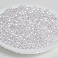 Бусины MAGIC 4 HOBBY круглые перламутр 6мм цв.033 белоснежный уп.500г (4838шт)