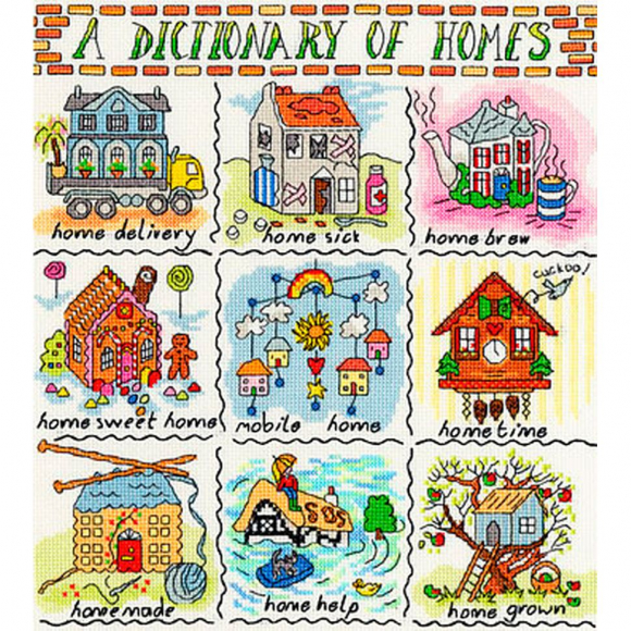 Набор для вышивания Bothy Threads арт.XDO9 Homes (Домики) 26х28 см