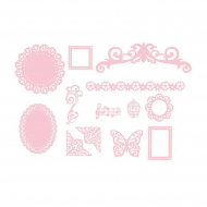 95200_Набор декоративных элементов высеченных из бумаги, 12 шт