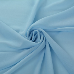 Ткань креп-шифон арт.TBY.8021-068 плот.105г/м2 100% ПЭ шир. 150см цв.68 светло-голубой рул.35м
