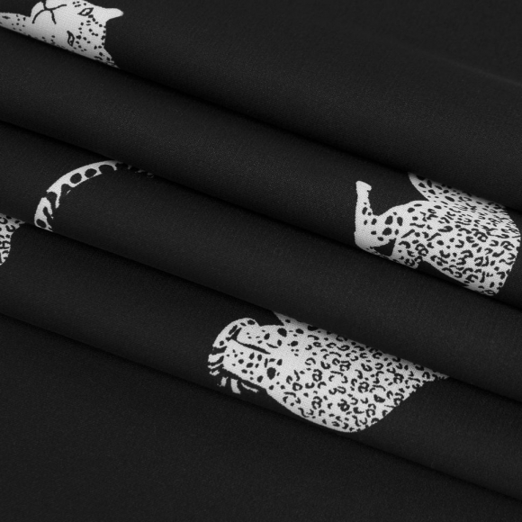 Ткань шелк Армани 90 г/м? 97% пэ, 3% спандекс шир.148 см арт.Р.50541.01 черный рул.25м