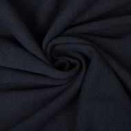 Ткань трикотаж Футер 3х нитка начес хлопок 320г пенье 185см синий меланж рул.30-60м рул.30-60м