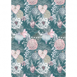 Ткань для пэчворка PEPPY Новогоднее Волшебство 135 г/м? 100% хлопок цв.НВ-07 т.зеленый уп.50х50 см