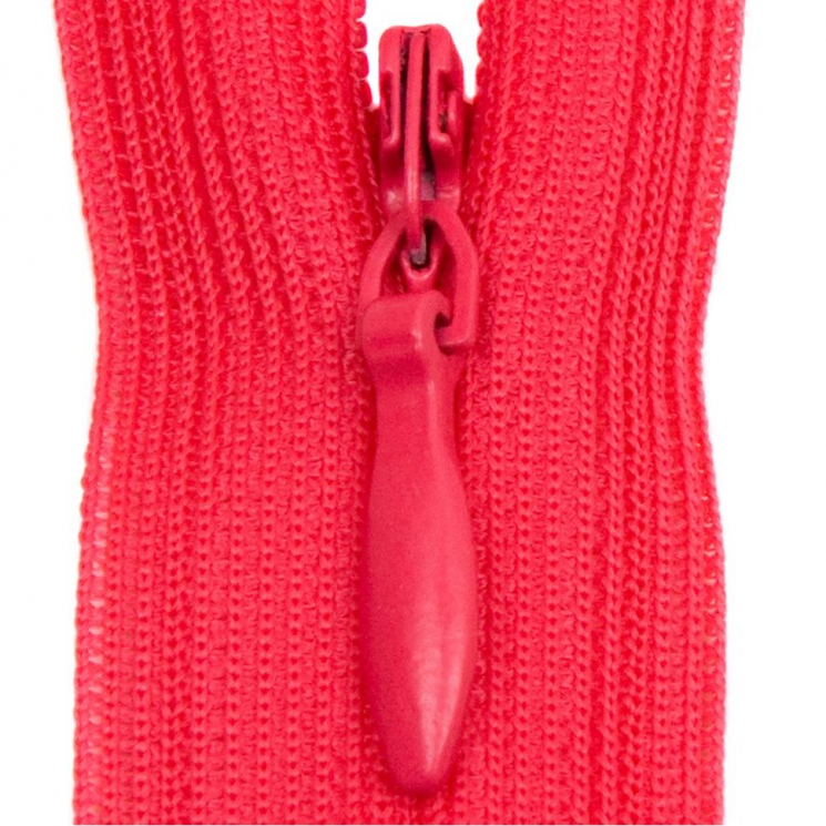 Молния потайная нераз 50см S-003 красный яркий SBS уп.100шт