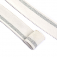TBY.MP18 Подвяз трикотажный, 98%полиэстер, 2%спандэкс цв.молочный с серебряной полосой, 3,5х80см уп 5шт TBY.MP18 Подвяз трикотажный, 98%полиэстер, 2%спандэкс цв.молочный с серебряной полосой, 3,5х80см уп 5шт