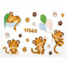 Кристальная мозаика ФРЕЯ арт.ALVN-108 Озорные тигрята (наклейки) 19,5х14 см