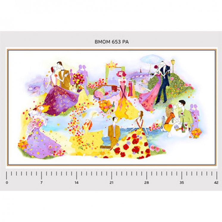 Ткань для пэчворка PEPPY Blissful Moments Panel 146 г/м? 100% хлопок цв.BMOM 653PA уп.60х110 см