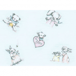 Ткань для пэчворка PEPPY Finch & Friends Flannel Panel 4536 146 г/м? 100% хлопок цв.25401 BLU1F уп.60х110 см