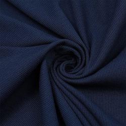Ткань трикотаж Кашкорсе 70%хл 25%пэ 5%спан 250г 130см S196/S058 т.синий уп.3м