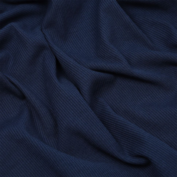 Ткань трикотаж Кашкорсе 70%хл 25%пэ 5%спан 250г 130см S196/S058 т.синий уп.3м