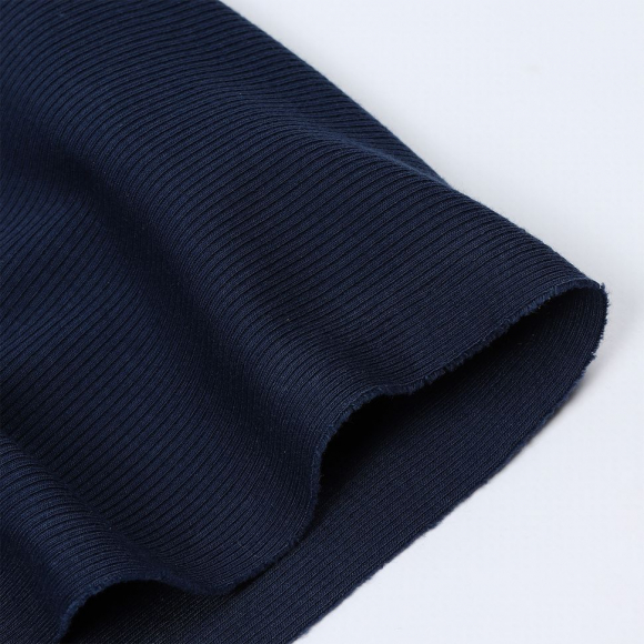 Ткань трикотаж Кашкорсе 70%хл 25%пэ 5%спан 250г 130см S196/S058 т.синий уп.3м