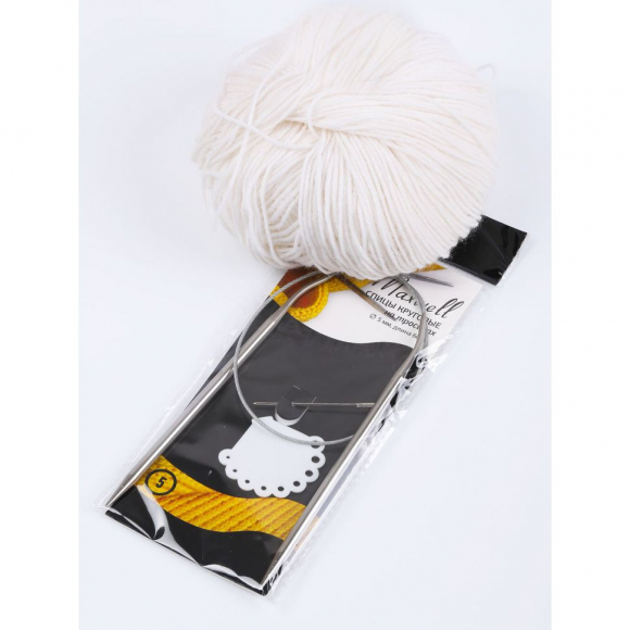 Спицы круговые для вязания на тросиках Maxwell Black арт.60-50 5,0 мм /60 см