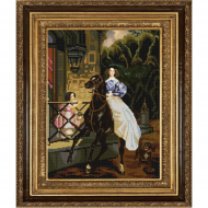 Рисунок на ткани (Бисер) КОНЁК арт. 9708 Всадница 29х39 см
