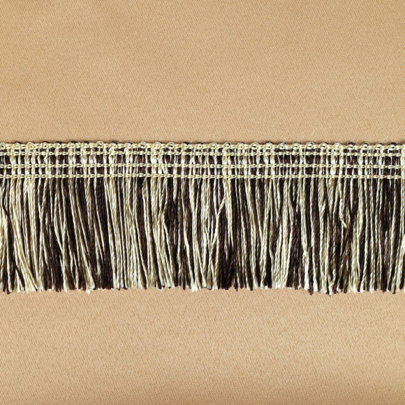 Бахрома для штор арт.6152-0328 цв.6350 шир.40мм цв.беж+коричневый уп.10м
