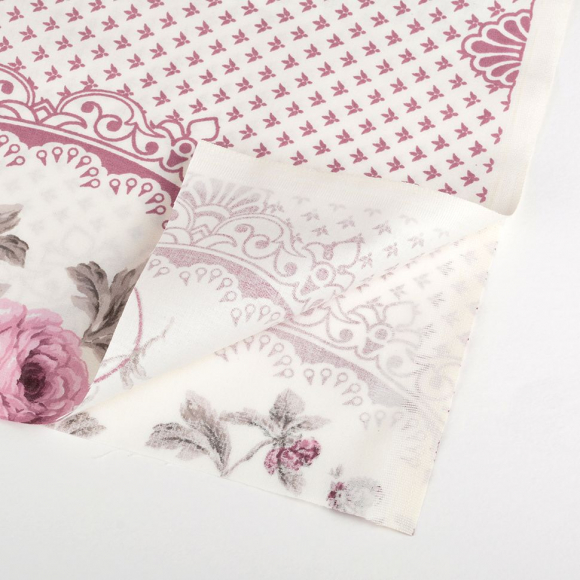 Ткань ранфорс Медальон, арт.WH 12260-v25, 130г/м?,100% хлопок, шир.240см, цв.розовый,  уп.3м