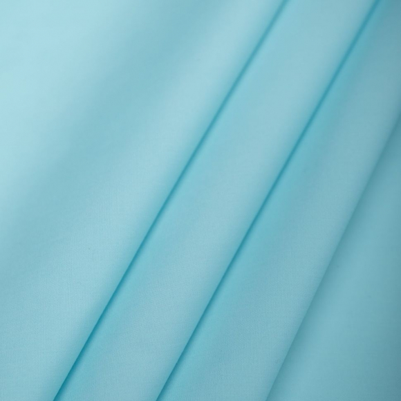 Ткань рубашечная 115 г кв.м 65% полиэстер, 35% хлопок шир.150 см арт.Р.30133.16 цв.16 бирюзовый уп.25м