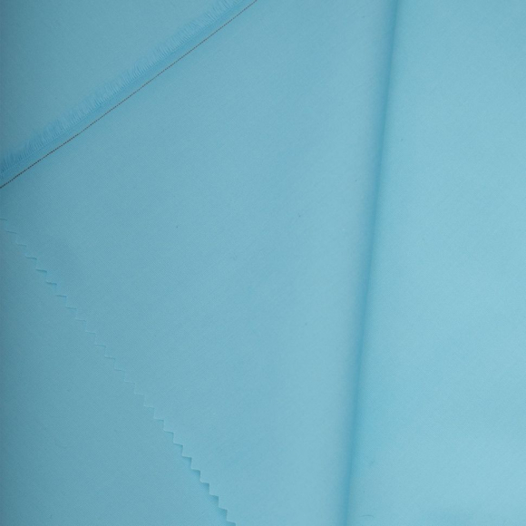 Ткань рубашечная 115 г кв.м 65% полиэстер, 35% хлопок шир.150 см арт.Р.30133.16 цв.16 бирюзовый уп.25м