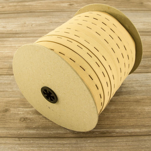 Резинка перфорированная, 25 мм, цвет бежевый Резинка перфорированная, 25 мм, цвет бежевый