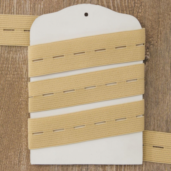 Резинка перфорированная, 25 мм, цвет бежевый Резинка перфорированная, 25 мм, цвет бежевый