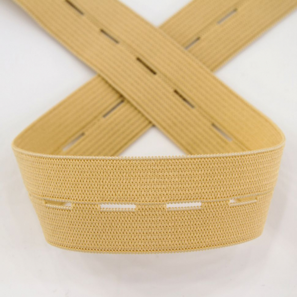 Резинка перфорированная, 25 мм, цвет бежевый Резинка перфорированная, 25 мм, цвет бежевый