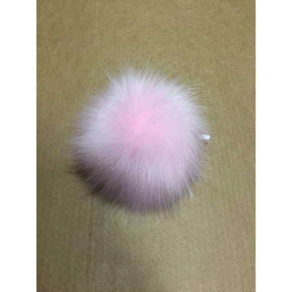 Помпон искусственный мех арт.RUS.PIP23 Песец 17-18см цв.нежно-розовый №23 А