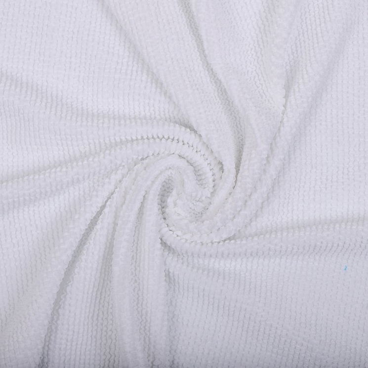 Ткань трикот. Бифлекс жатка арт.TBY-JB-01 490г/м? 92% ПЭ 8% спандекс шир.80см цв.1 белый уп.3м