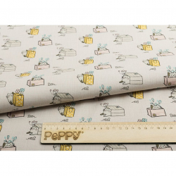 Ткани для пэчворка в рулонах МАРТОВСКАЯ ПЕСНЯ 112 см 100% хлопок (в метрах) МП-10 бежевый