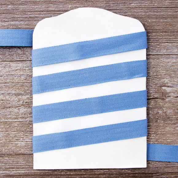 32161_Тесьма киперная хлопковая на блистере SAFISA, 14 мм, 2,5 м , цвет 04, голубой светлый