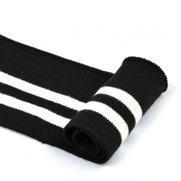 Подвяз трикотажный полиэстер арт.TBY.73004 цв.черный с белыми полосами, 6х80см уп.5шт Подвяз трикотажный полиэстер арт.TBY.73004 цв.черный с белыми полосами, 6х80см уп.5шт