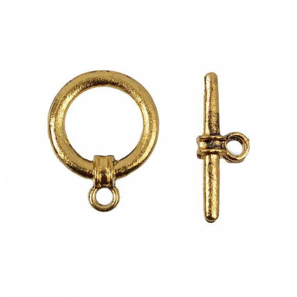 Замок Тогл MAGIC 4 HOBBY для бус арт.MH.111916-1 цв. золото 11 мм уп.20шт