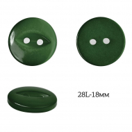 Пуговицы пластик арт.TBY.382.18.PGN цв.зеленый перламутр, 28L-18мм, 2 прокола, 200шт