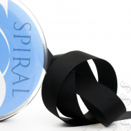 21040_Лента репсовая SAFISA, 15 мм, 25 м, цвет 01, черный