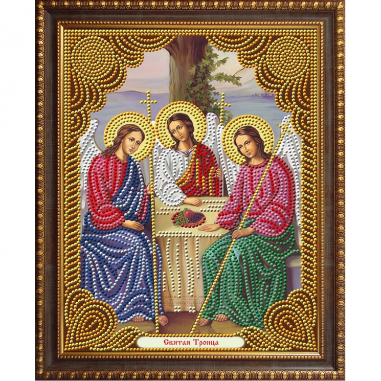 Набор для изготовления картин АЛМАЗНАЯ ЖИВОПИСЬ арт.АЖ.5041 Икона Святая Троица 22х28 см