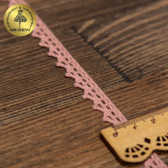 Тесьма вязаная KRUZHEVO 10мм TBY-5036.32 цв.32 розовый уп.10м Тесьма вязаная KRUZHEVO 10мм TBY-5036.32 цв.32 розовый уп.10м