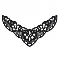 Кружевная вставка арт.TR.1262 220х120мм цв.2 черный уп.10шт