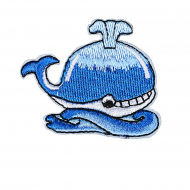 Термоаппликации вышитые арт.TBY.ND.10 Кит 45х50мм цв.бел/голуб. уп.10шт