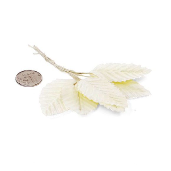 Цветы (листочки) MAGIC 4 HOBBY арт.MG-FA73-11 уп.10шт цв. 2 молочный