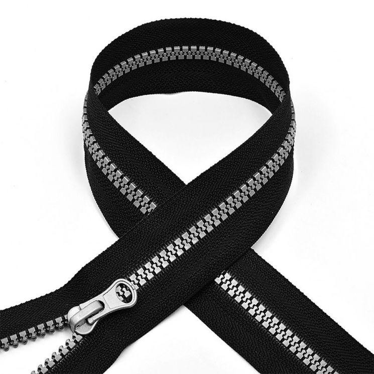 Молния MaxZipper трактор №5 серое усил.зв., 55 см, цв.F322 черный уп.50шт