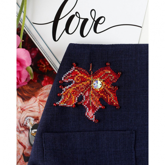 Набор для вышивки крестом на одежде АБРИС АРТ арт. AHО-011 Капелька солнца-1 8х7 см