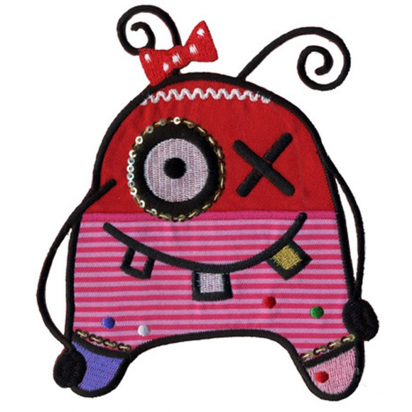 Термоаппликация HKM "Монстр розово-красный"