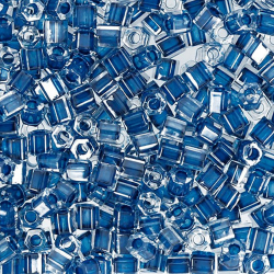 Бисер Япония "TOHO" 11/0  HEXAGON №4  2.2 мм 5 х 5 г №0347 синий