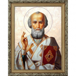 Набор для изготовления картин АЛМАЗНАЯ ЖИВОПИСЬ арт.АЖ.4108 Преп. Николай Чудотворец