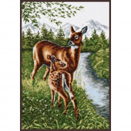 Набор для вышивания ПАЛИТРА арт.03.005 Олени у ручья 27х39 см Набор для вышивания ПАЛИТРА арт.03.005 Олени у ручья 27х39 см