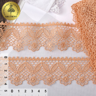 Кружево гипюр KRUZHEVO арт.TR.8GB0288 шир.40мм цв.03 бежевый, уп.9м