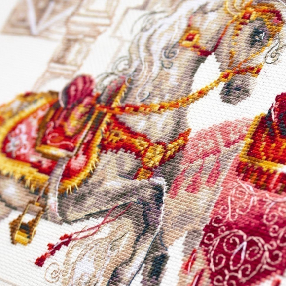 Набор для вышивания ЧУДЕСНАЯ ИГЛА PREMIUM арт.320-425 Королевские скакуны 40х30 см