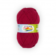 Пряжа ALPINA VERA (55% акрил, 45% хлопок) 5х100г/280м цв.42 т.красный
