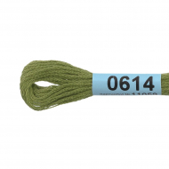 Нитки для вышивания Gamma мулине (0207-0819) 100% хлопок 24 x 8 м цв.0614 оливковый