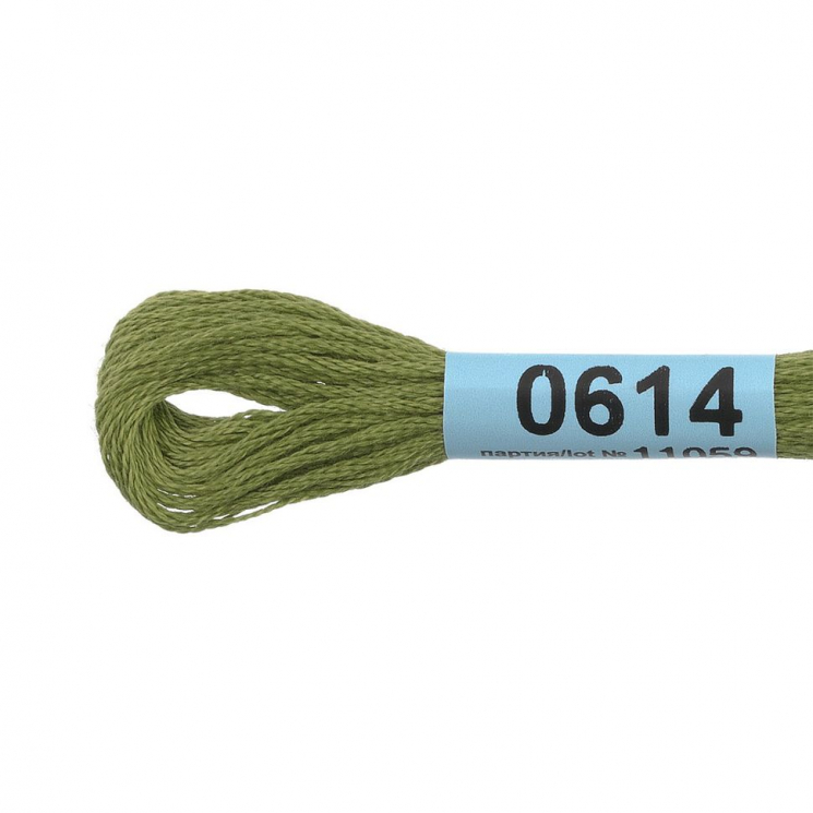 Нитки для вышивания Gamma мулине (0207-0819) 100% хлопок 24 x 8 м цв.0614 оливковый