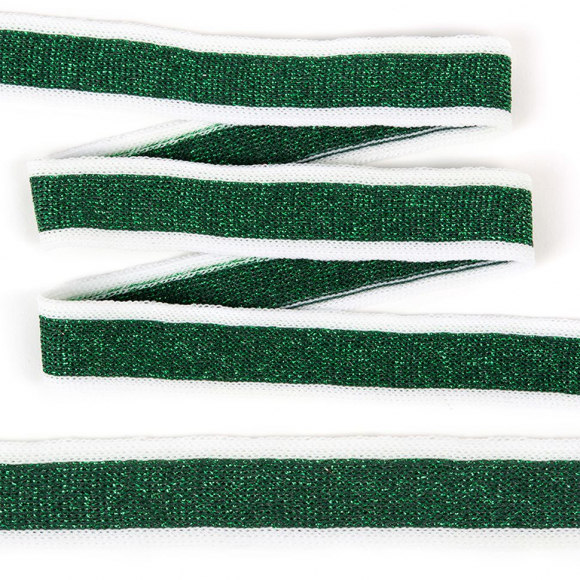 Тесьма TBY трикотажная Лампас KTS3820 шир.20мм цв.зеленый уп.64м Тесьма TBY трикотажная Лампас KTS3820 шир.20мм цв.зеленый уп.64м